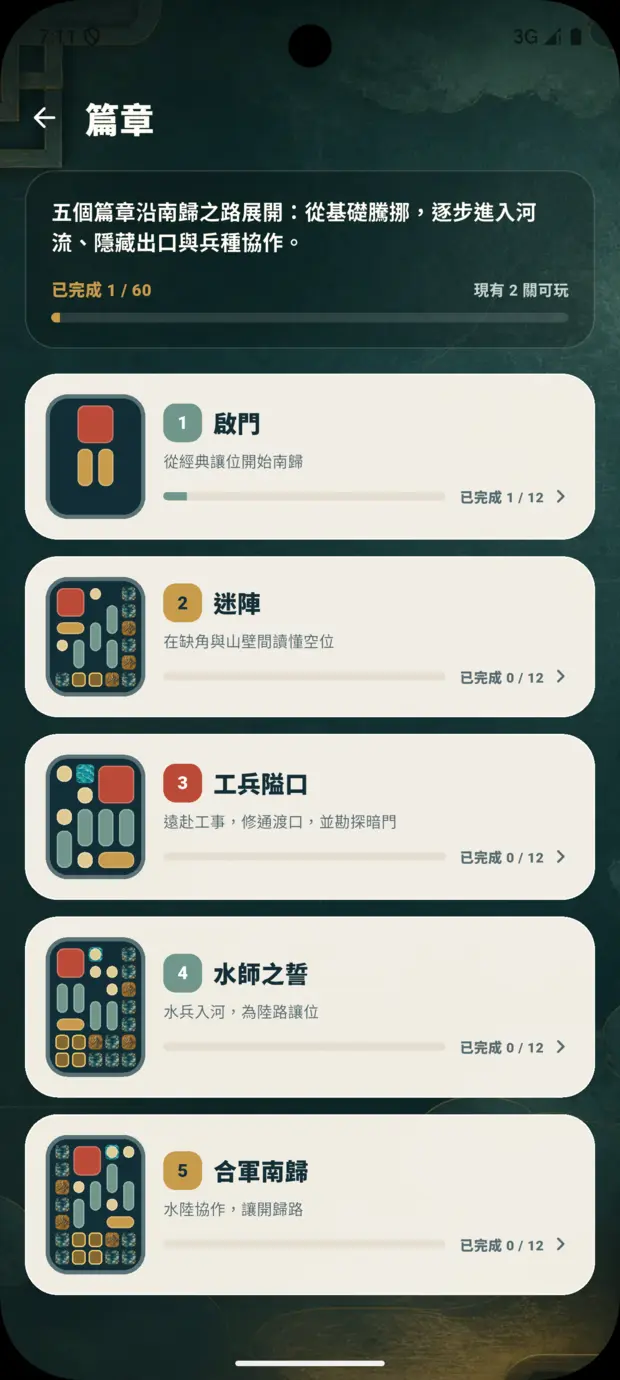 五個循序漸進的華容道篇章